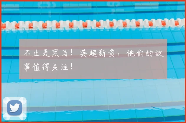 不止是黑马!英超新贵,他们的故事值得关注!